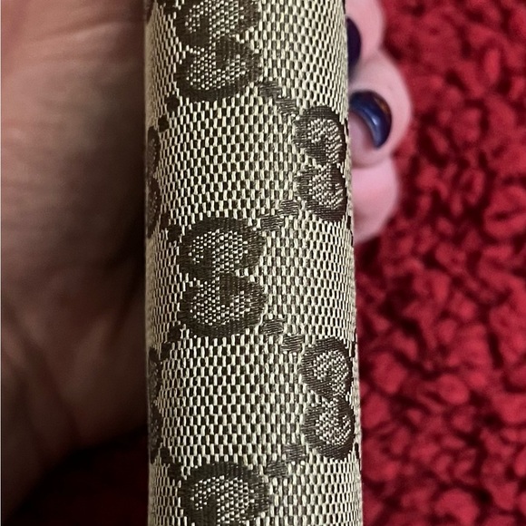 GUCCI AUTHENTIC GG MONOGRAM SUPREME CREAM&WHITE LEATHER&CANVAS LONG WALLET.EUC. - Picture 10 of 13